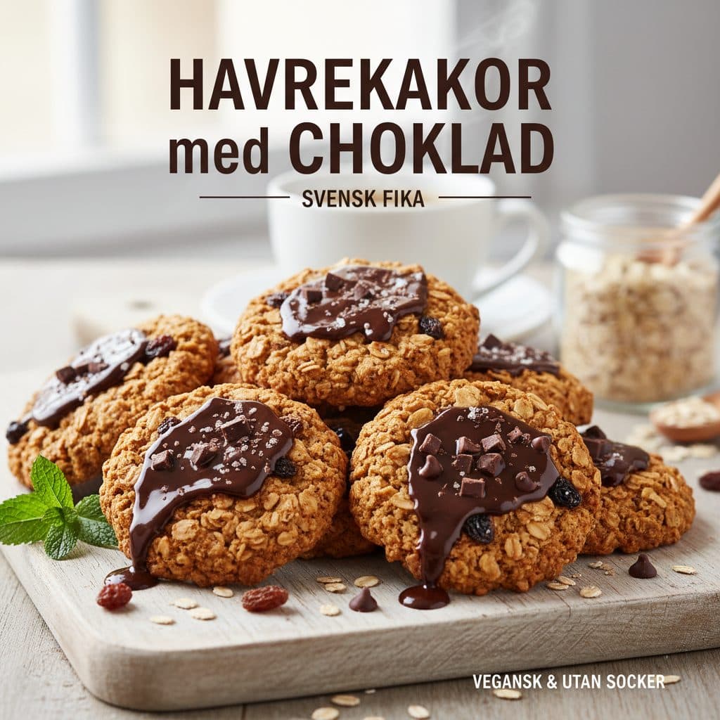 Havrekakor med choklad