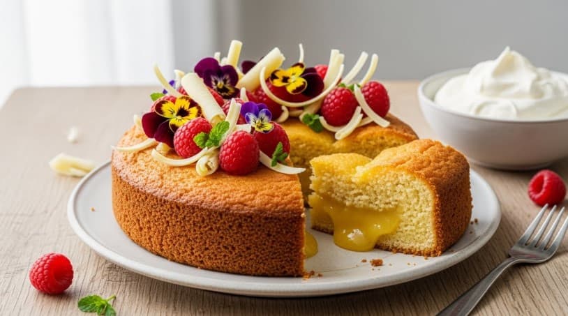 Citronkladdkaka med vit choklad