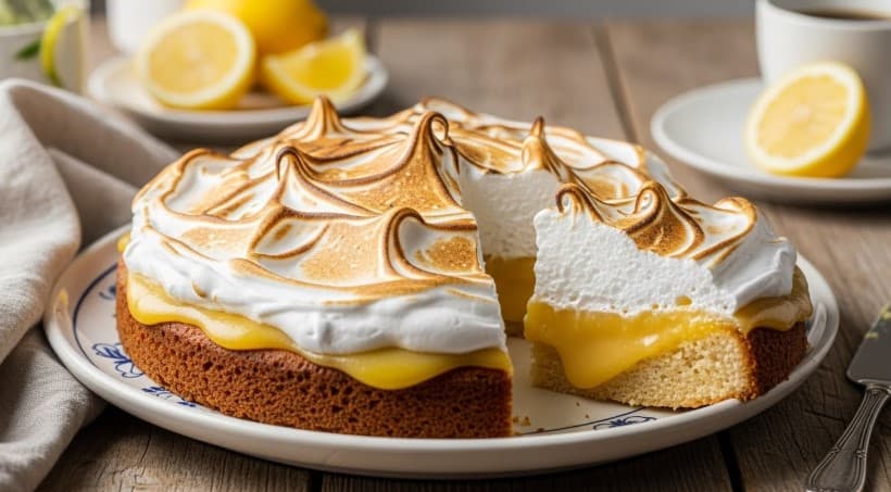 Citronkladdkaka med Maräng