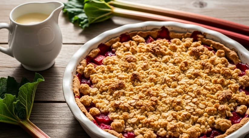 Elsas Klassiska Smulpaj med Rabarber