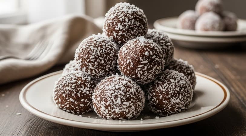 Chokladbollar med flingsalt