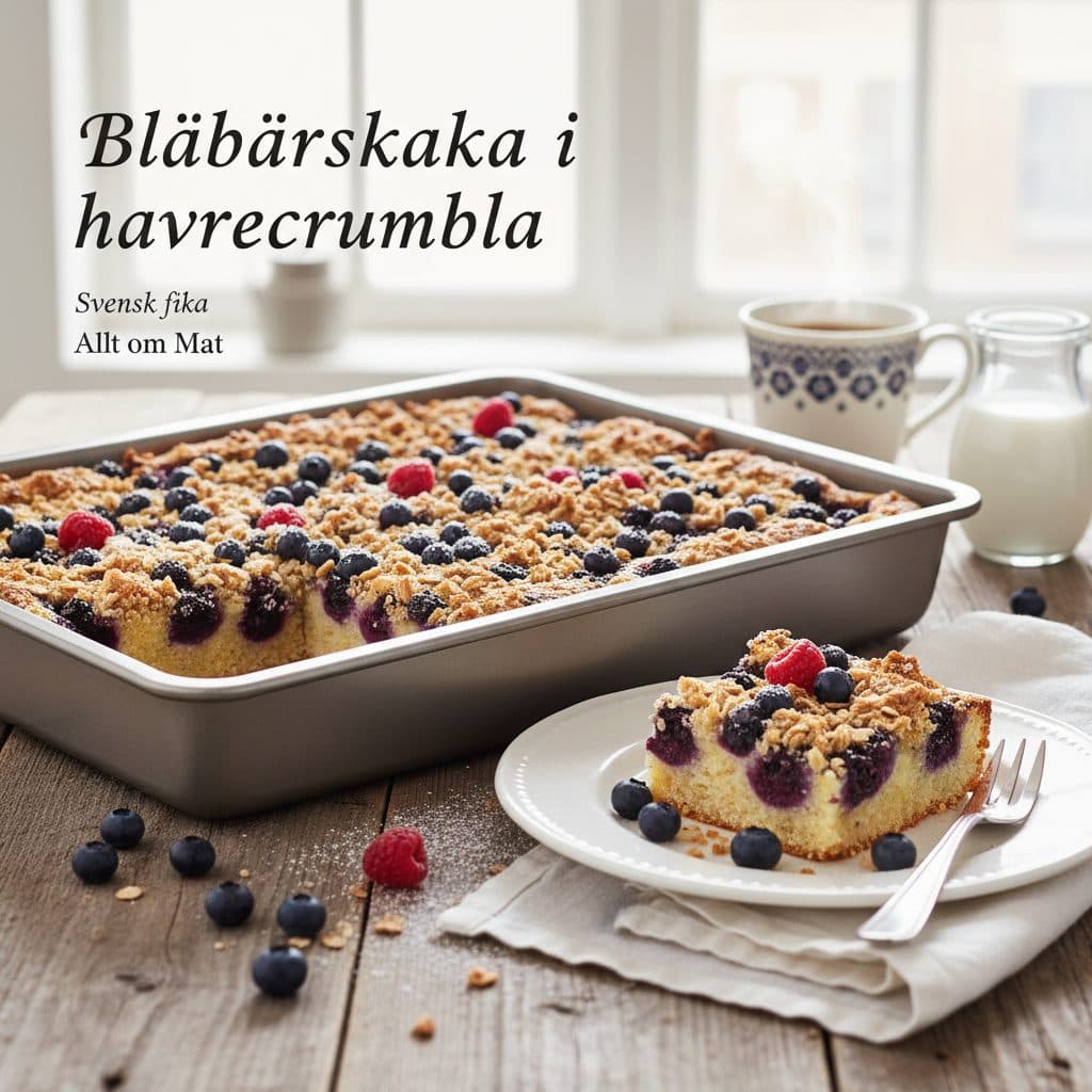 Blåbärskaka i långpanna