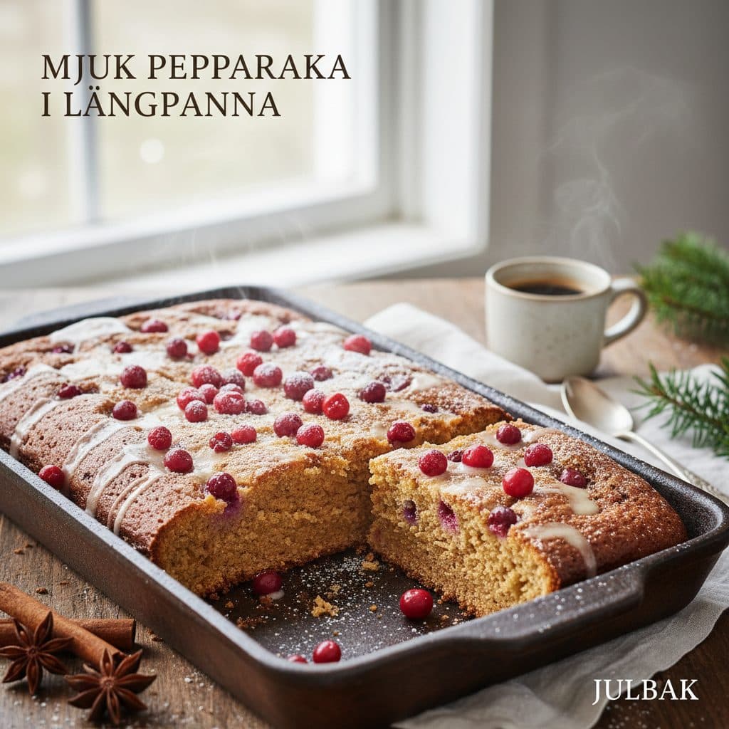 Mjuk pepparkaka i långpanna