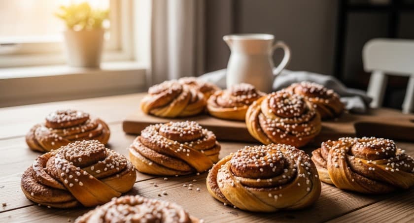 Klassiska kanelbullar med torrjäst