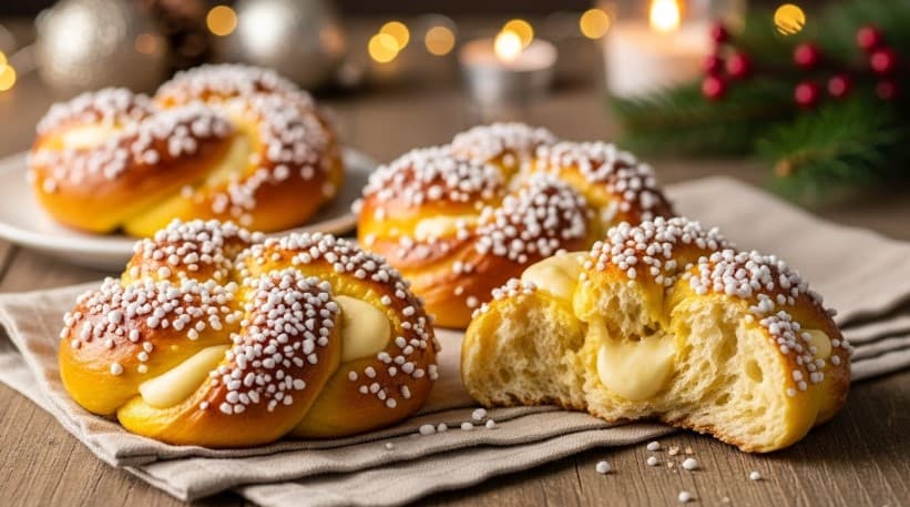 Lussebullar med Fyllning