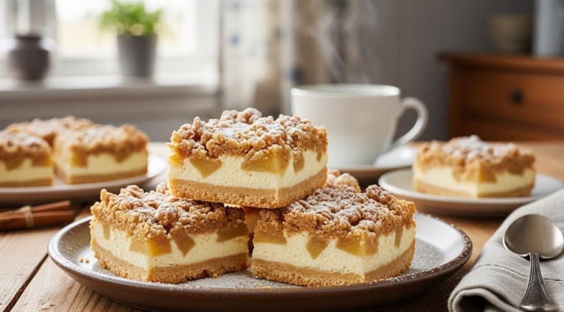 Sega smörkakor med äpple och smultäcke