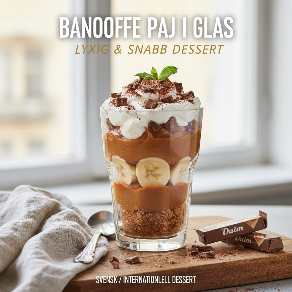 Banoffee Paj i Glas – Lyxig & Snabb Dessert