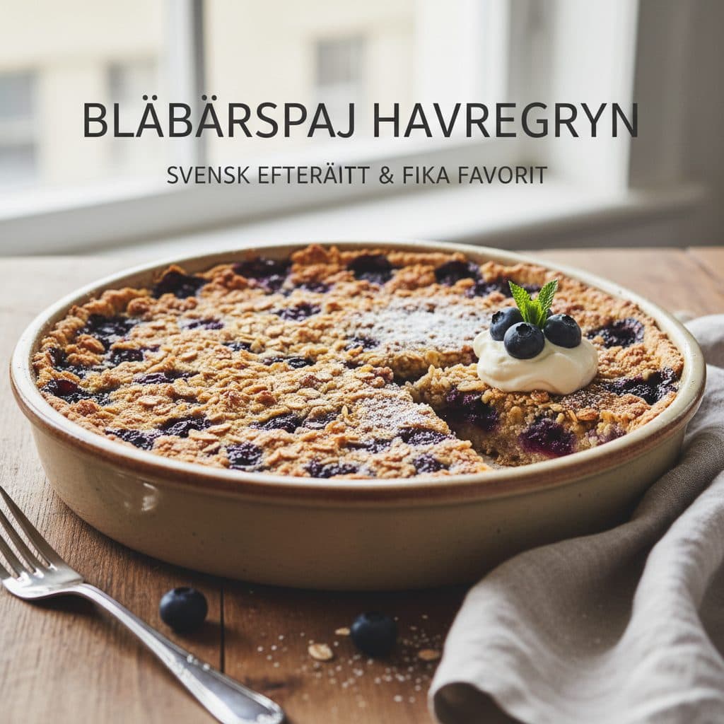 Blåbärspaj havregryn
